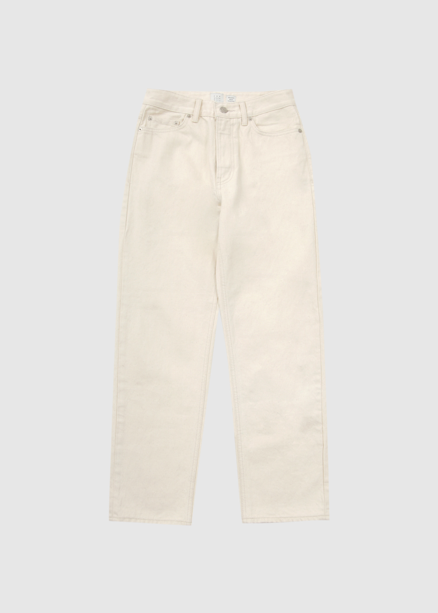(NATURAL) Straight cropped denim